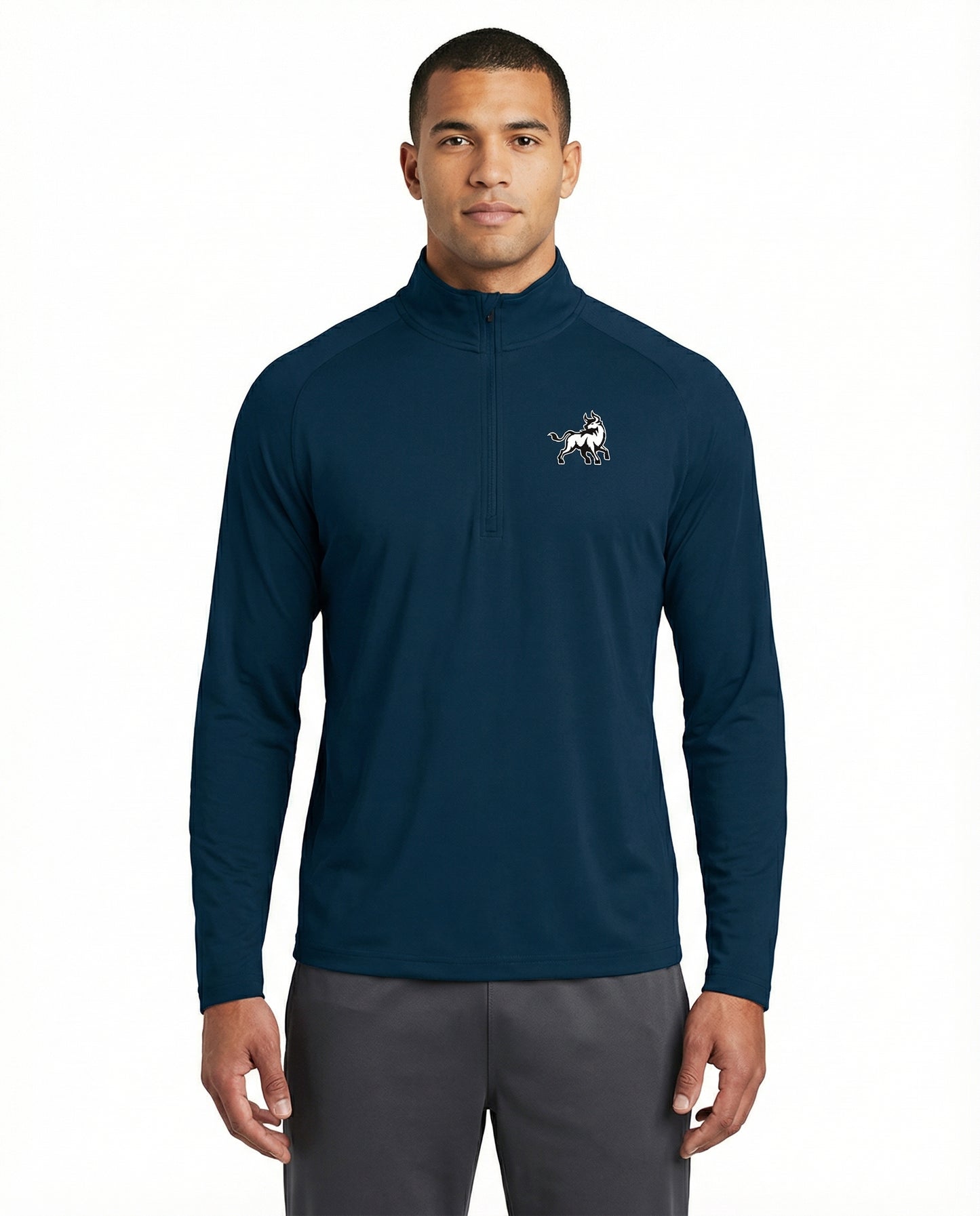 Bull Body - Blue Performance Quarter Zip Adult Unisex | SIP Boyz