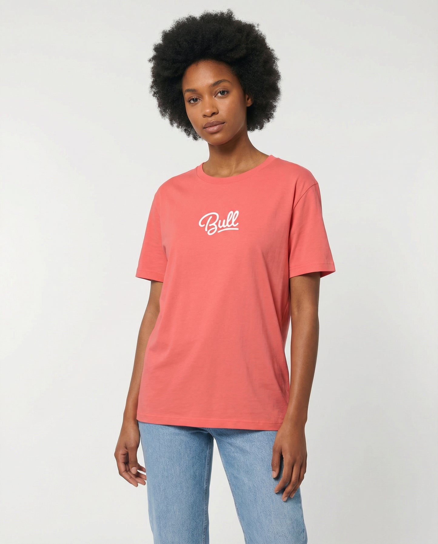 Bull Script - Coral Graphic Tee Adult Unisex | Bull