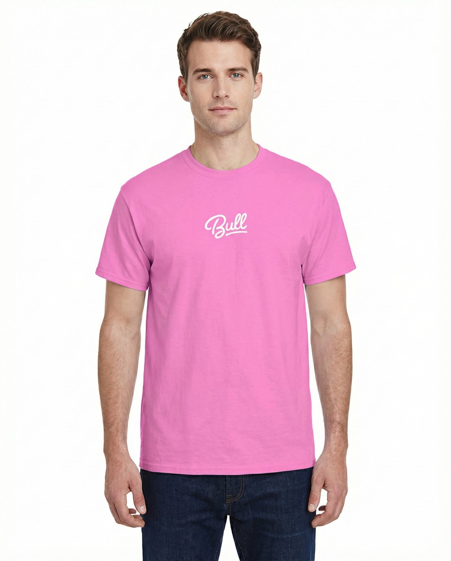 Bull Script - Pink Graphic Tee Adult Unisex | Bull