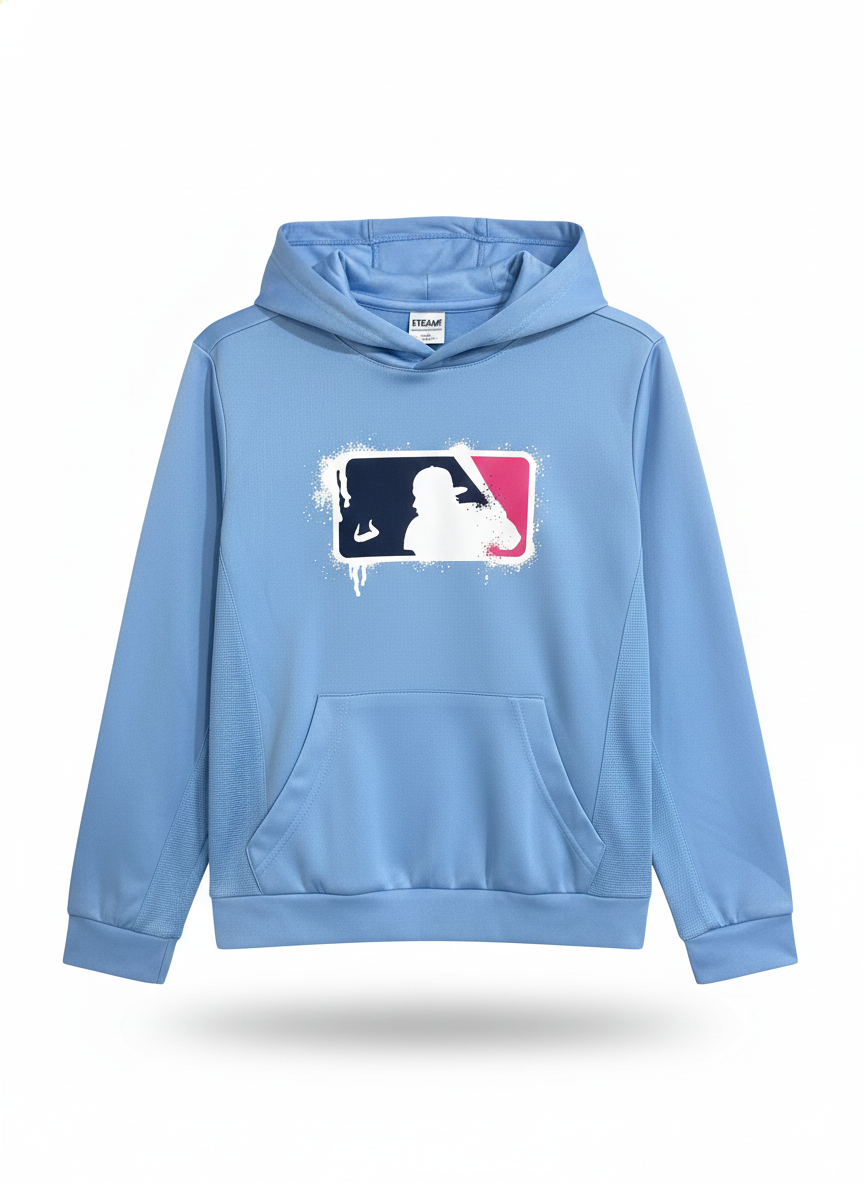 Bull Baseball - blue Graphic Hoodie Youth Unisex | SIP Boyz