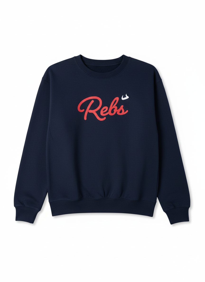 Rebs Bullhorns - Navy Graphic Hoodie Youth Unisex | SIP Boyz