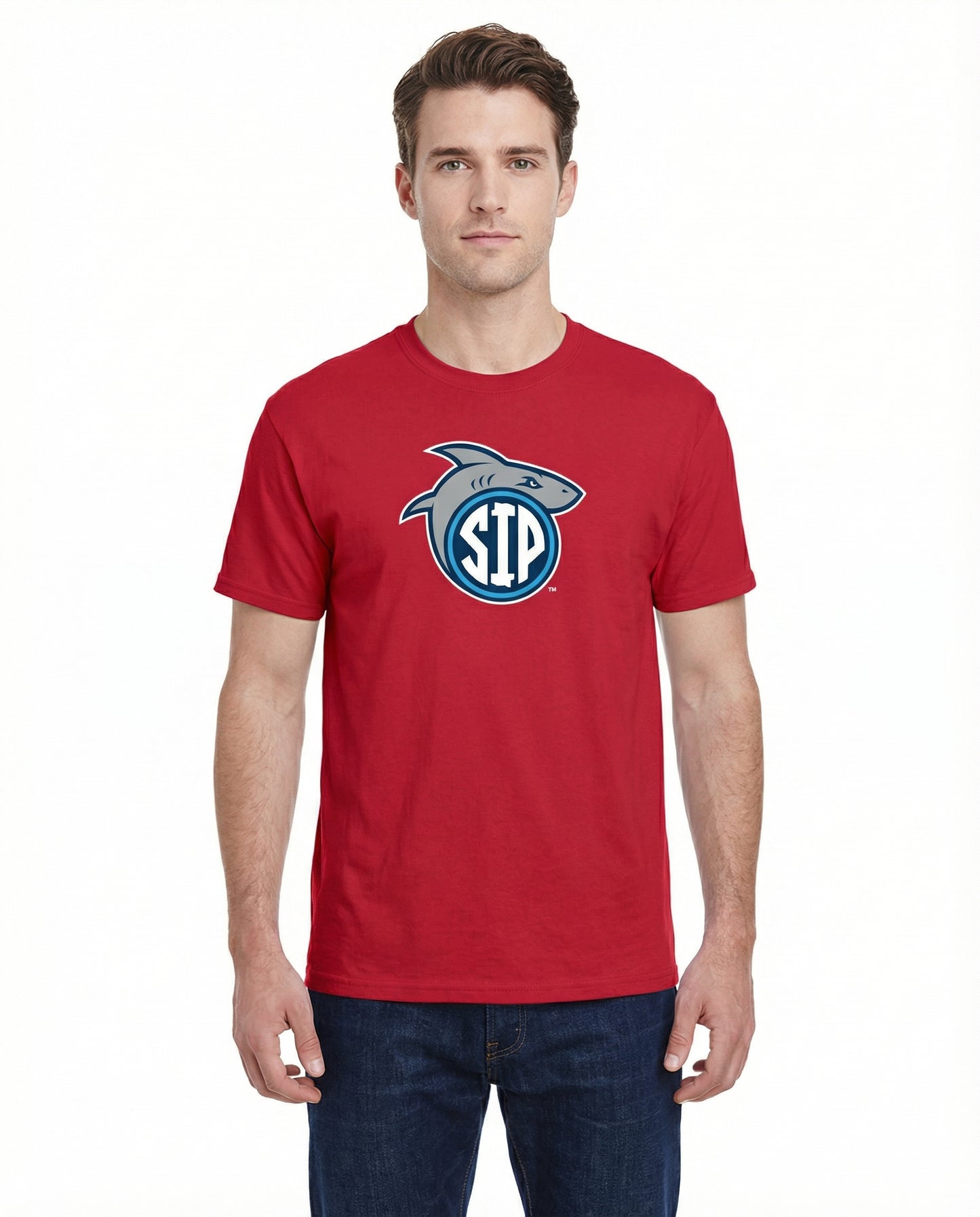 SIP Shark - Red Graphic Tee Adult Unisex | SIP Boyz