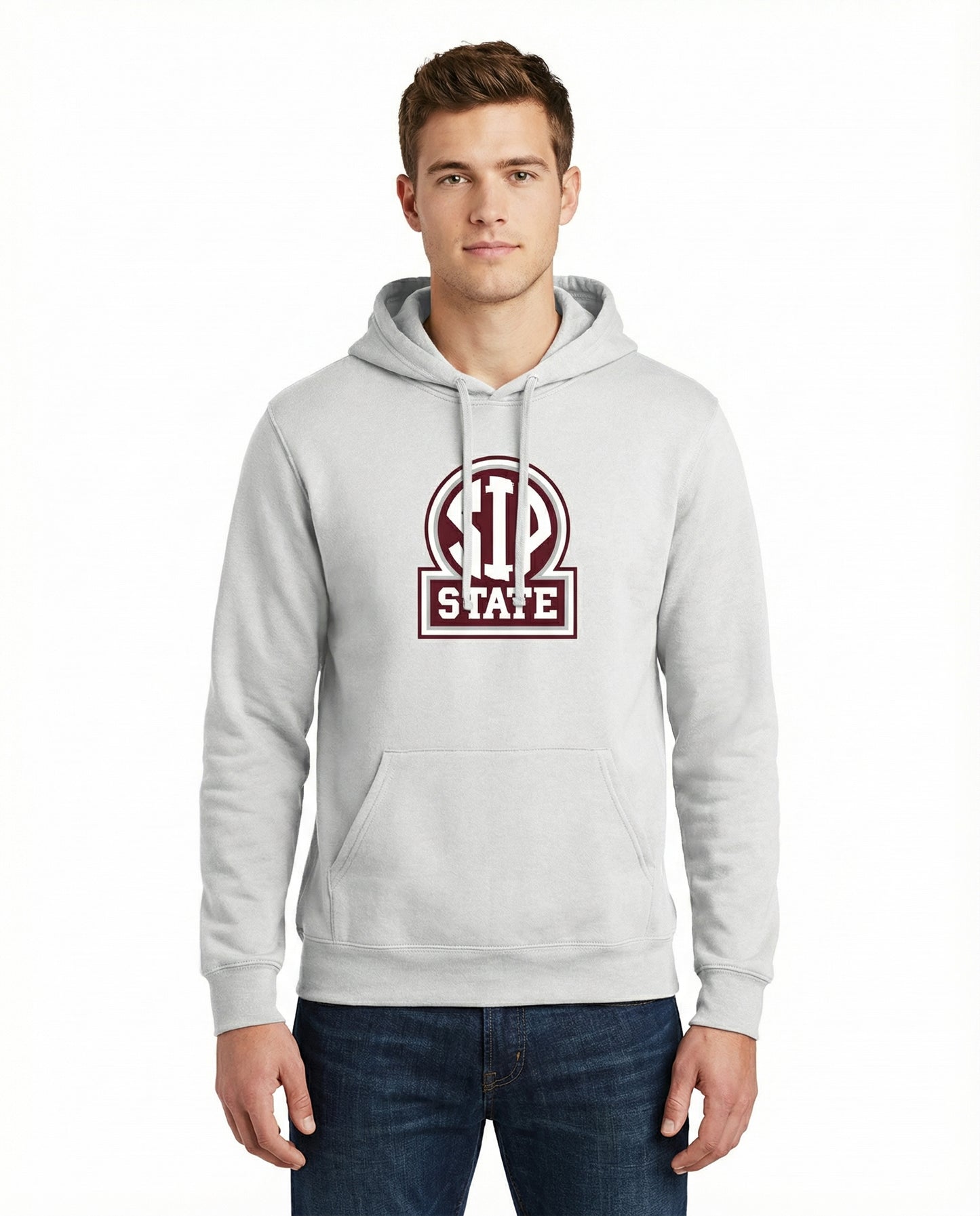 SIP State - White Graphic Hoodie Adult Unisex | SIP Boyz
