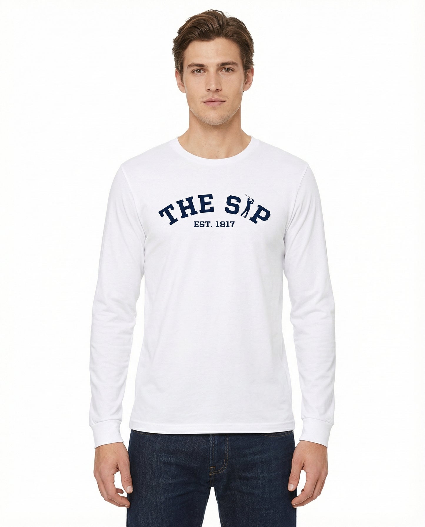 The Sip Est 1817- White Graphic Long Sleeve Tee Adult Unisex | SIP Boyz