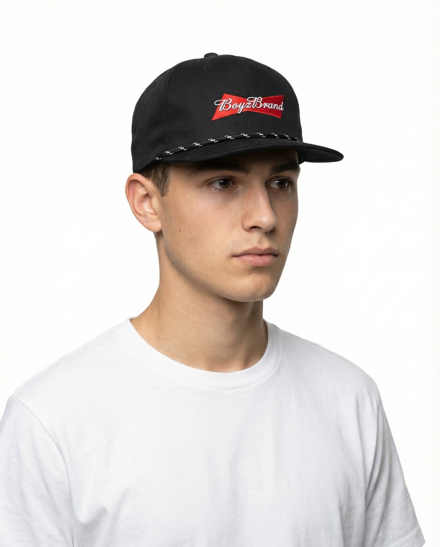 Boyz Brand - Black Structured Rope Classic Snap Back Hat | The Boyz Brand