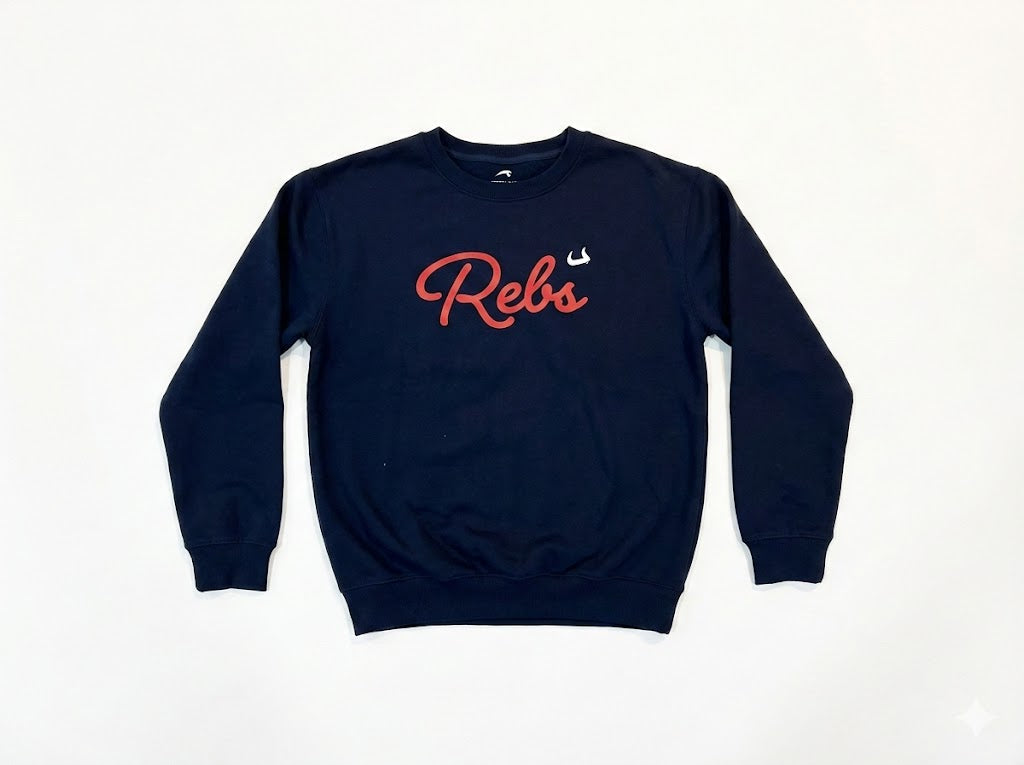 Rebs - Navy Graphic Crew Youth Unisex | Bull