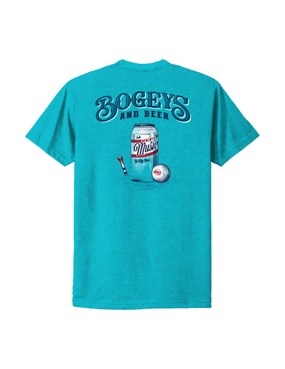 Bogeys and Beer - Teal Graphic Tee Adult Unisex | Bull
