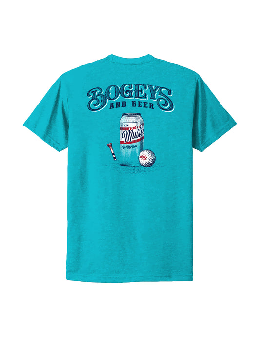 Bogeys and Beer - Teal Graphic Tee Adult Unisex | Bull