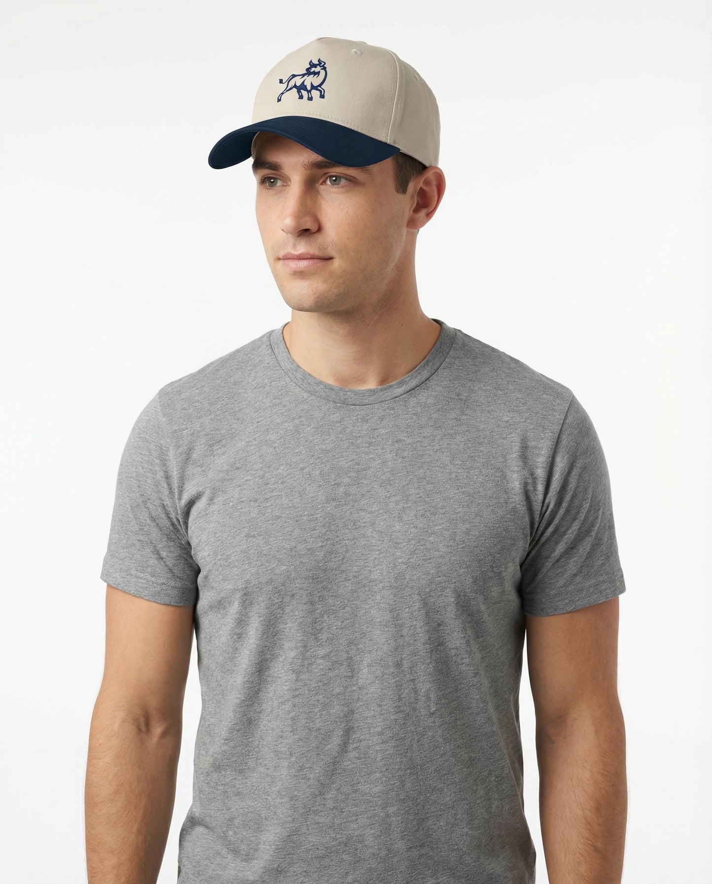 Bull Body- Embroidered Khaki Otto Classic Snap Back Hat | Bull