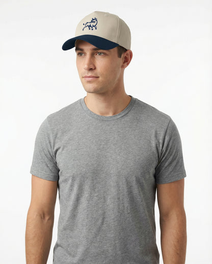 Bull Body- Embroidered Khaki Otto Classic Snap Back Hat | Bull