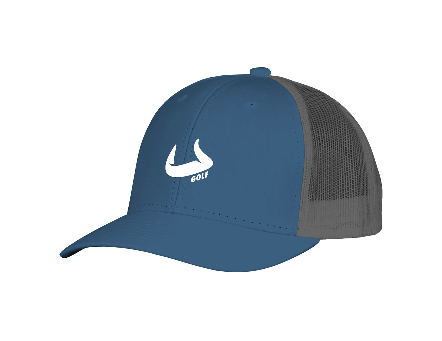 Bull Golf - Blue Gray Structured Classic Snap Back Hat | Bull