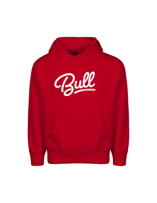 Bull Script -  Red Graphic Hoodie Youth Unisex | Bull