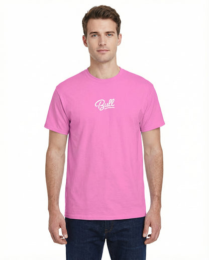 Bull Script - Pink Graphic Tee Adult Unisex | Bull