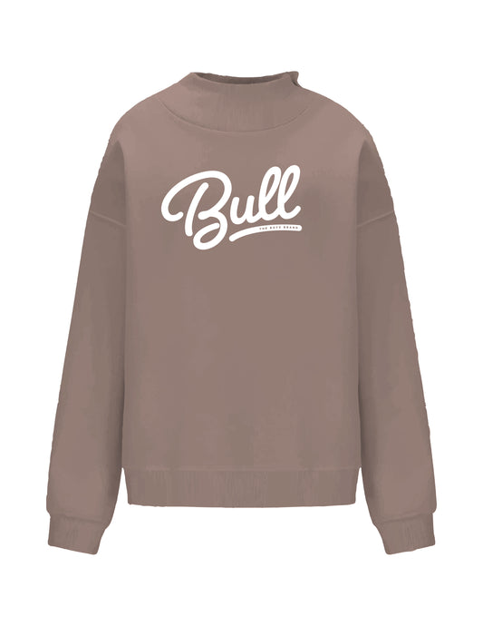 Bull Script -  Brown Graphic Turtle Neck Sweatshirt Adult Unisex | The Boyz Brand