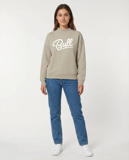Bull Script - Khaki Graphic Turtle Neck Sweatshirt Adult Unisex | The Boyz Brand