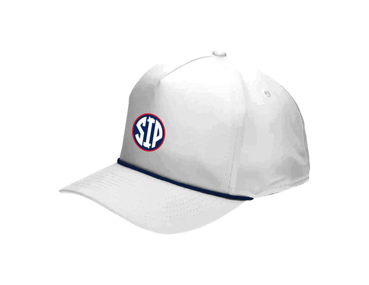 Circle SIP - White Imperial High Rope Classic Snap Back Hat | SIP Boyz