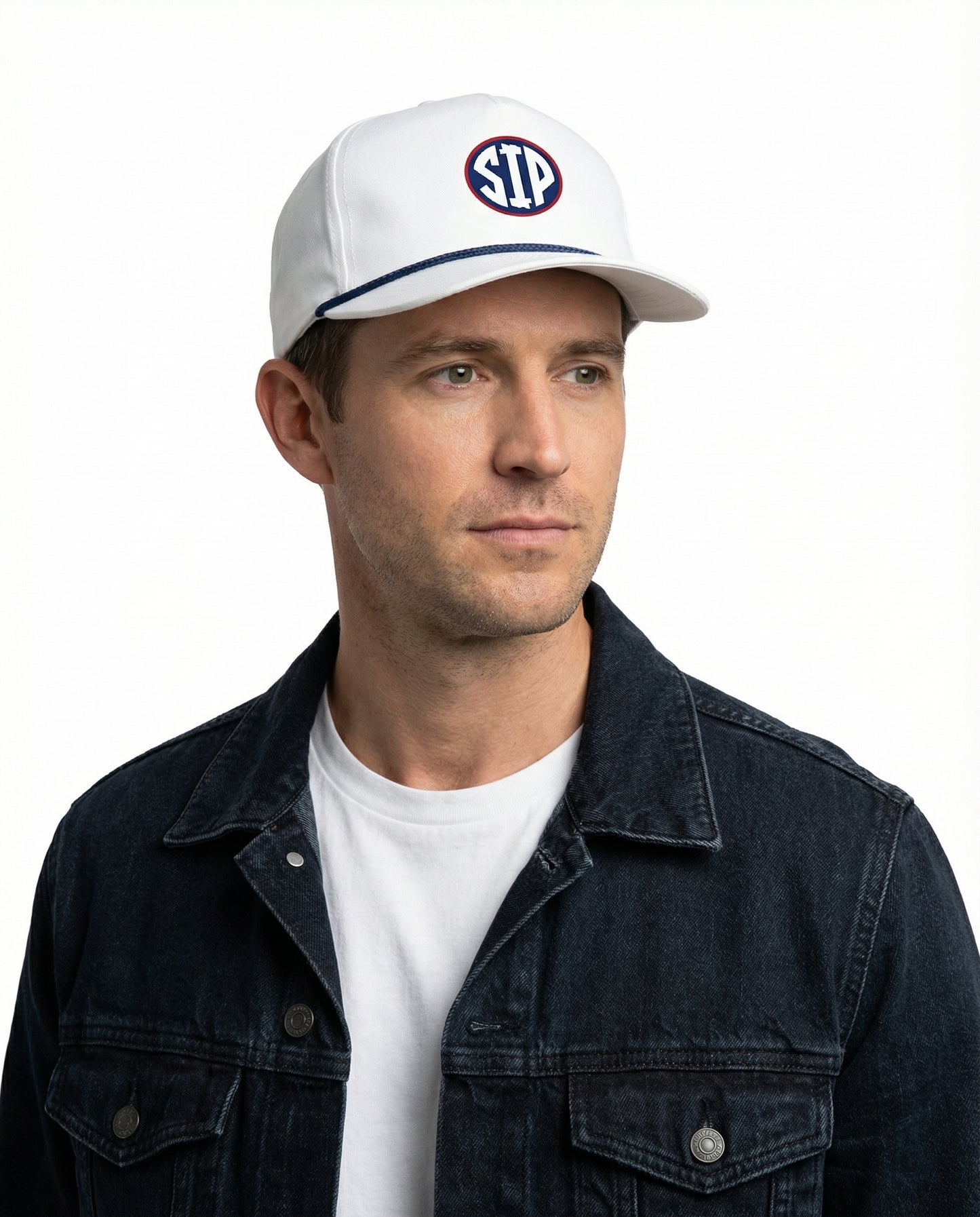 Circle SIP - White Imperial High Rope Classic Snap Back Hat | SIP Boyz