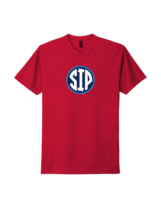 Center Circle SIP - Red Graphic Tee Adult Unisex | SIP Boyz