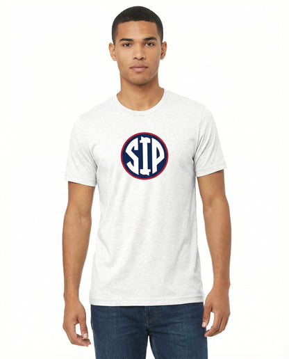 Center Circle SIP - White Graphic Tee Adult Unisex | SIP Boyz