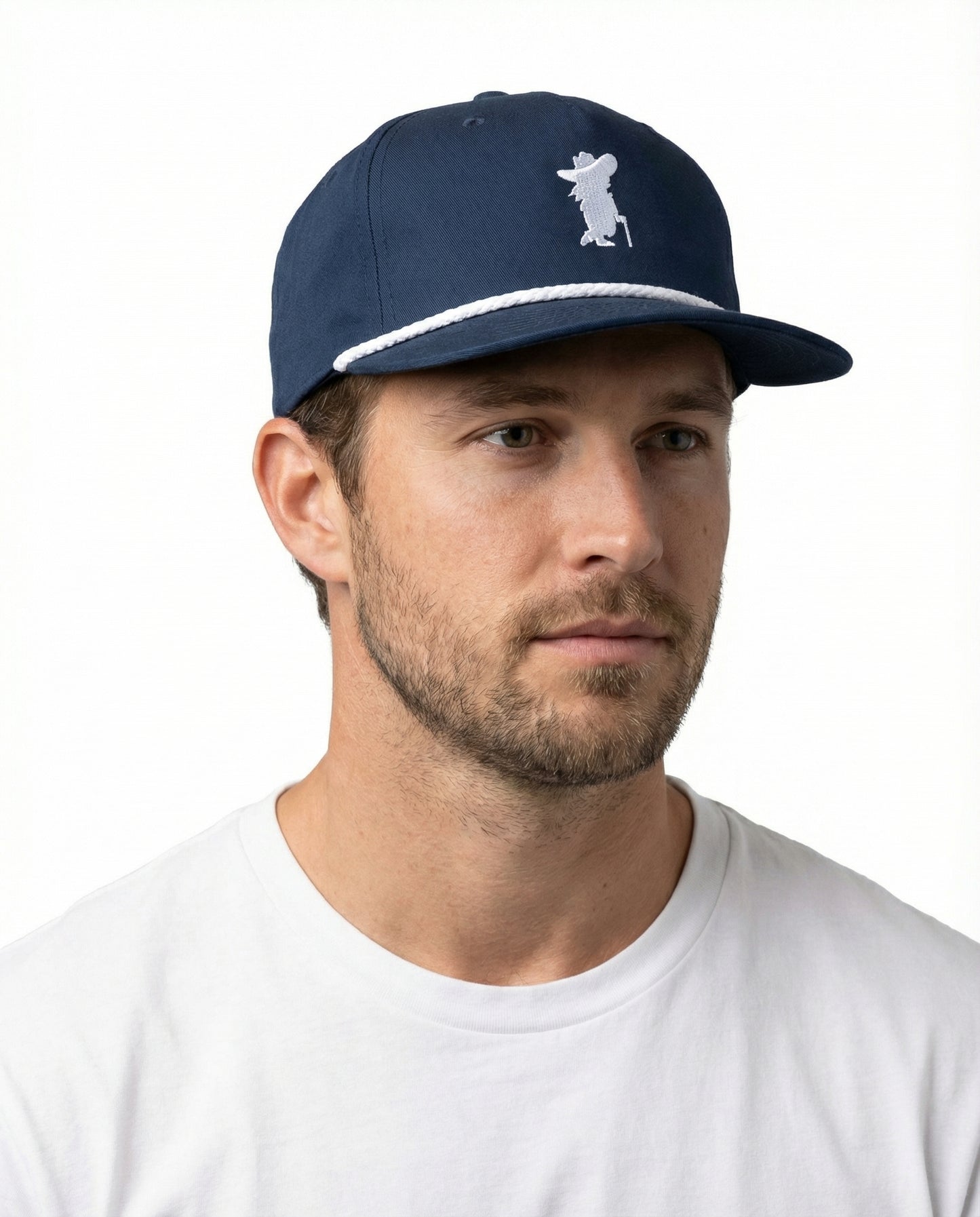 Col Reb - Navy Structured Rope Classic Snap Back Hat | SIP Boyz