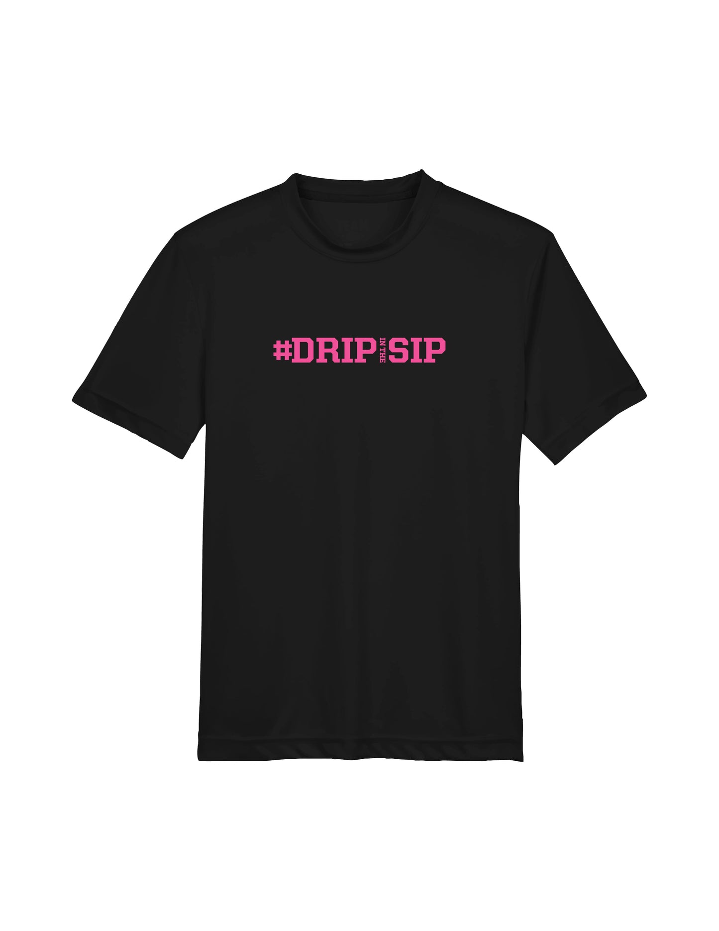 #Dripinthesip - Black Graphic Dry Fit Tee Youth Unisex | SIP Boyz