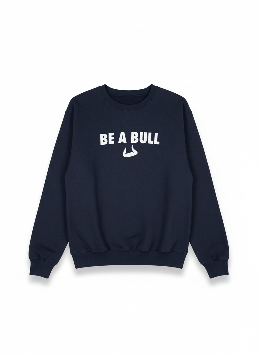 be a bull  - Navy Graphic Crew Youth Unisex | SIP Boyz
