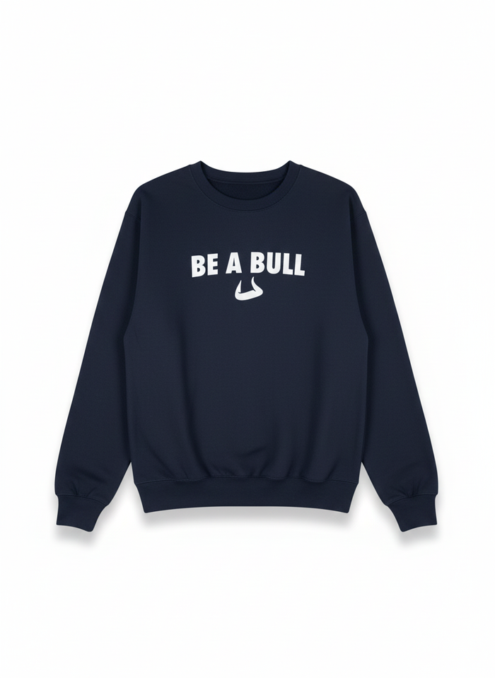be a bull  - Navy Graphic Crew Youth Unisex | SIP Boyz