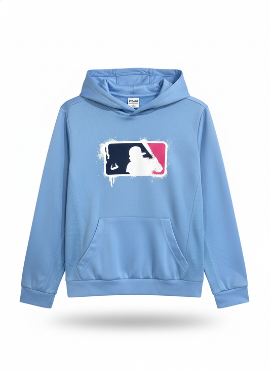 Bull Baseball - blue Graphic  Hoodie Youth Unisex | SIP Boyz