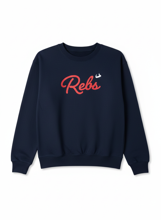 Rebs Bullhorns - Navy Graphic Hoodie Youth Unisex | SIP Boyz