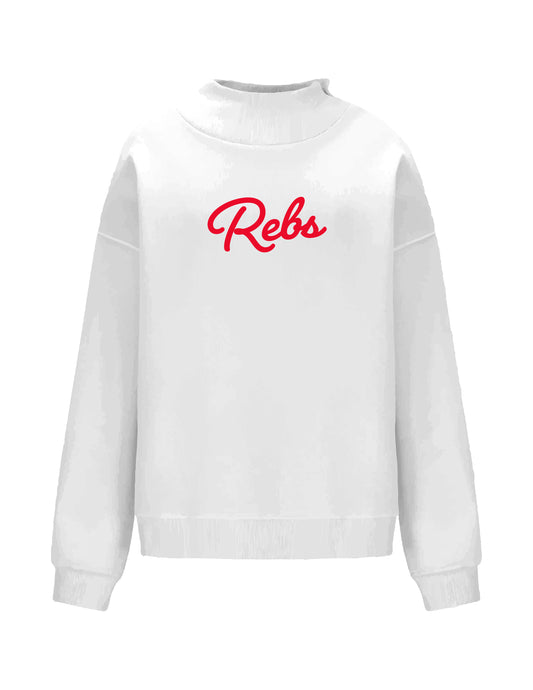 Rebs -  White Graphic Turtle Neck Sweatshirt Adult Unisex | SIP Boyz