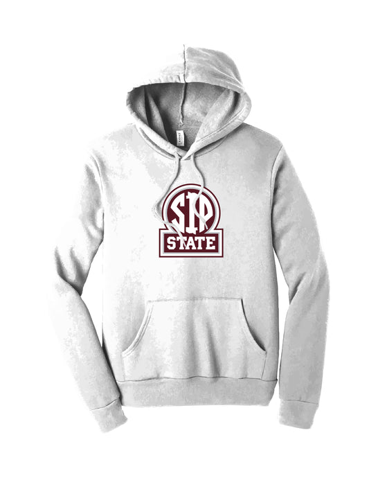 SIP State - White Graphic Hoodie Adult Unisex | SIP Boyz