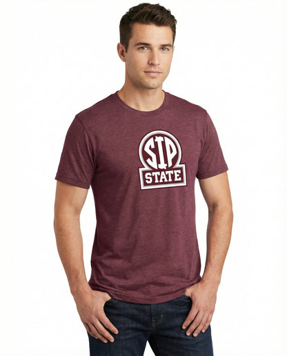 SIP State - Maroon Graphic Tee Adult Unisex | SIP Boyz