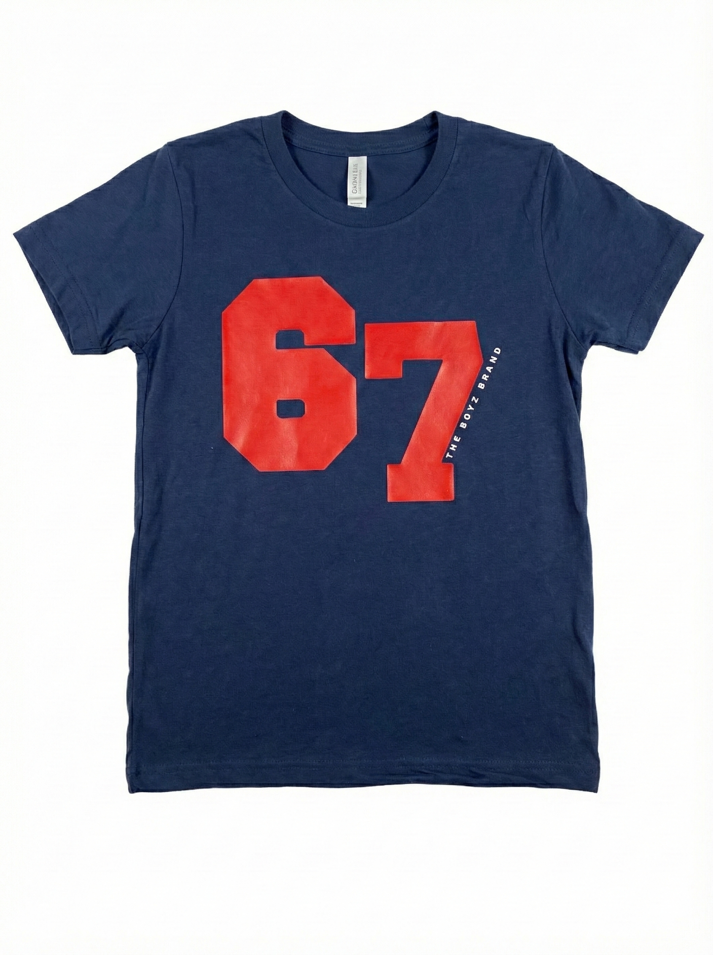 Six Seven - Navy with Red Letter Graphic Tee Youth Unisex | The Boyz Brand