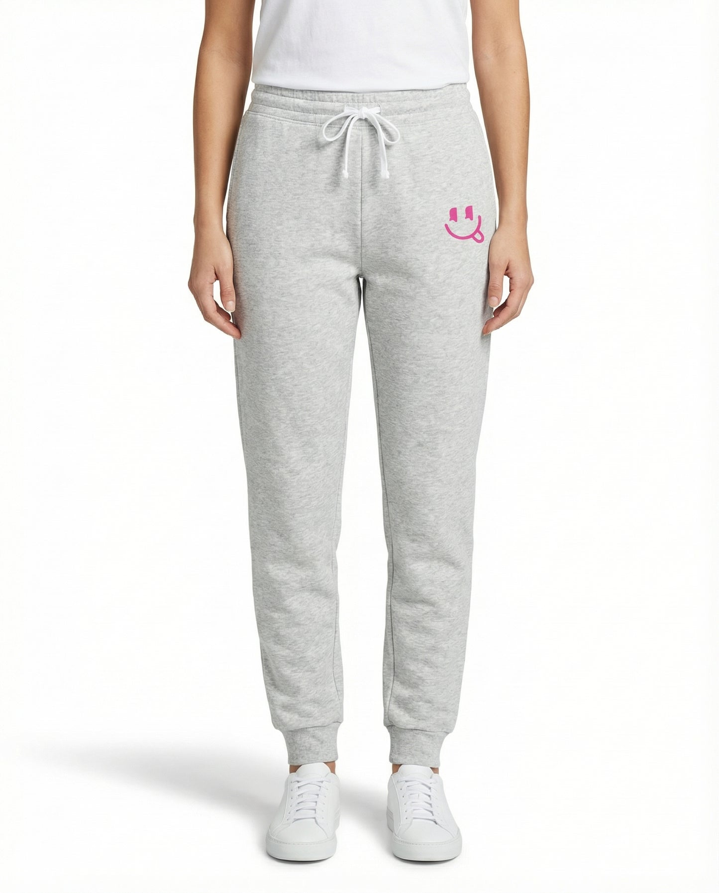 Smile -  White Joggers Adult Unisex | SIP Boyz