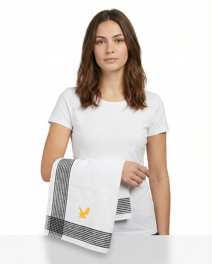 South Mississippi Eagle - White and Black Graphic Towel | SIP Boyz