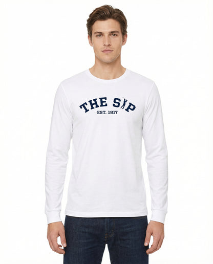 The Sip Est 1817- White Graphic Long Sleeve Tee Adult Unisex | SIP Boyz