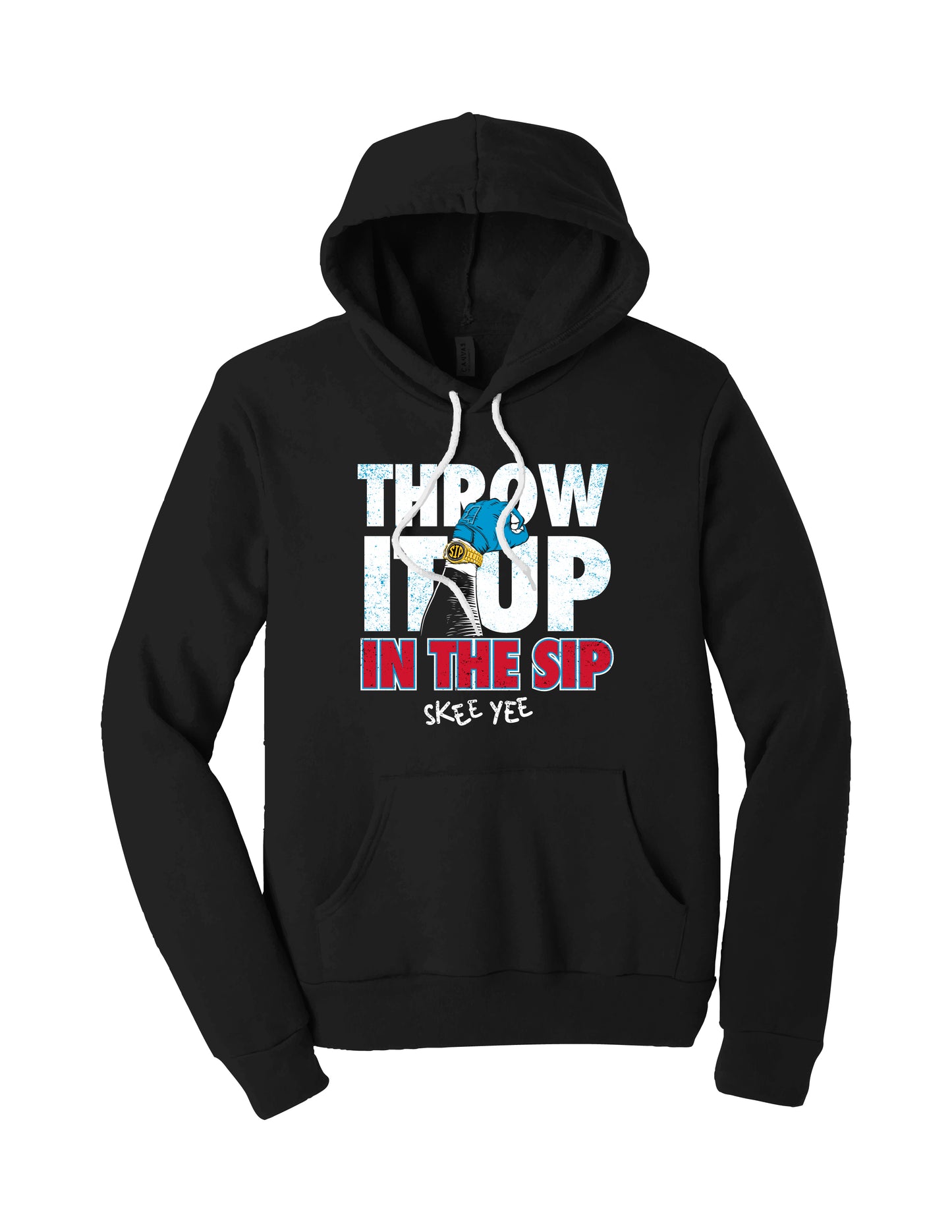 Throw It Up - Black Graphic Hoodie Adult Unisex | SIP Boyz