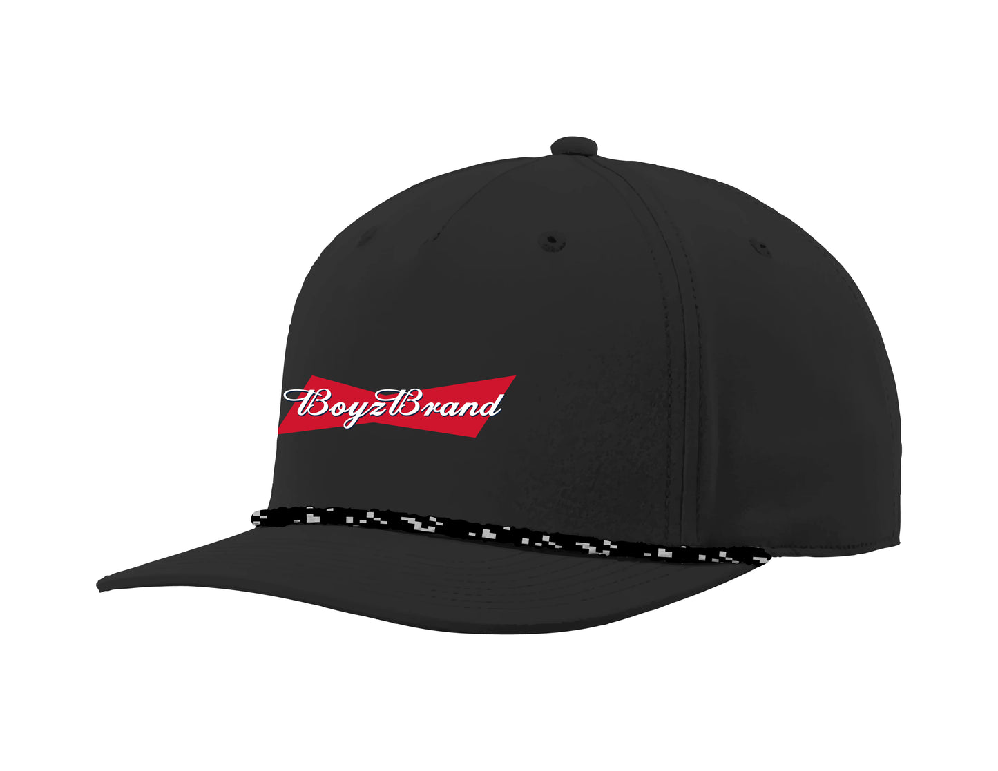 Boyz Brand - Black Structured Rope Classic Snap Back Hat | The Boyz Brand
