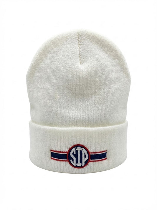Circle Sip - White Beanie - SIP Boyz