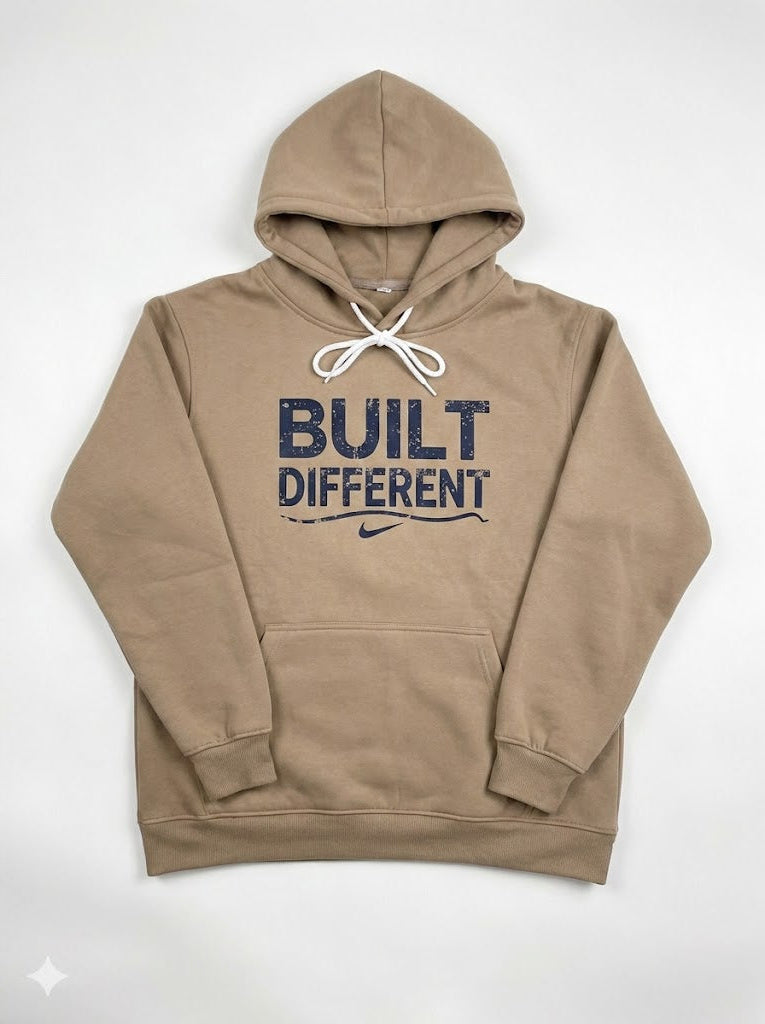 Bull - Built Different Tan Graphic Hoodie Adult Unisex | SIP Boyz