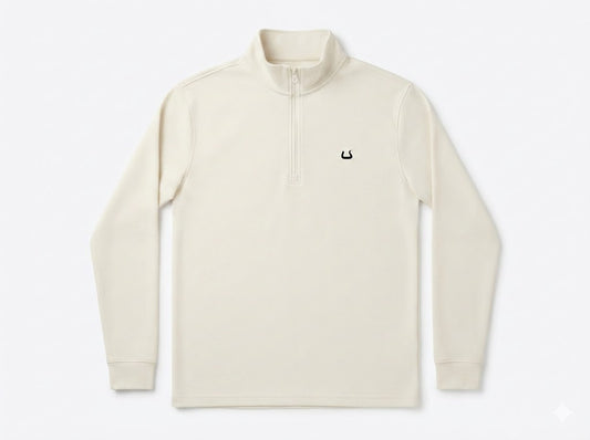 Bull Black - Cream Authority Quarter Zip Adult Unisex | SIP Boyz