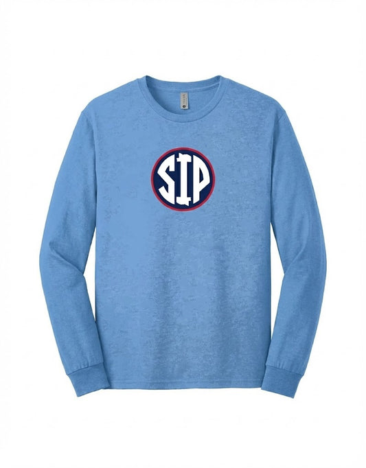 Center Circle SIP - Carolina Blue Graphic Long Sleeve Tee Adult Unisex | SIP Boyz