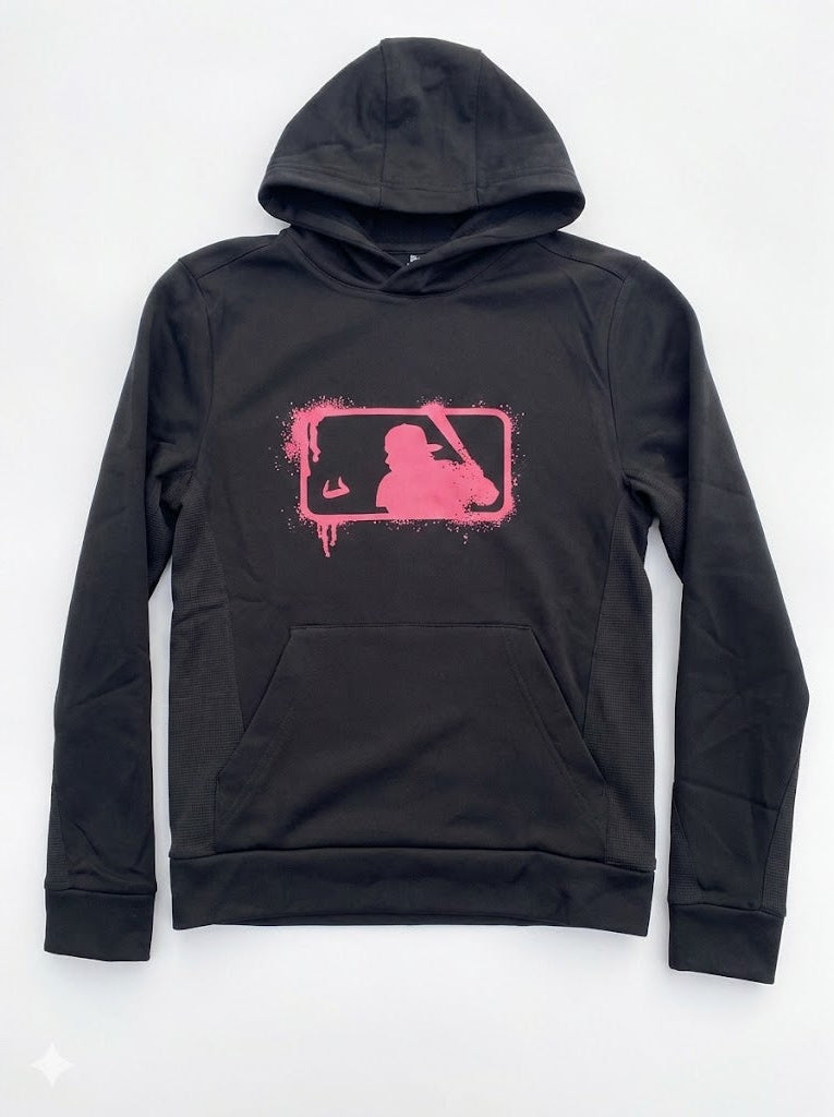 Bull Baseball Drip - Black Graphic Dry Fit Hoodie Youth Unisex | SIP Boyz