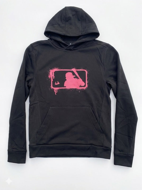 Bull Baseball Drip - Black Graphic Dry Fit Hoodie Youth Unisex | SIP Boyz