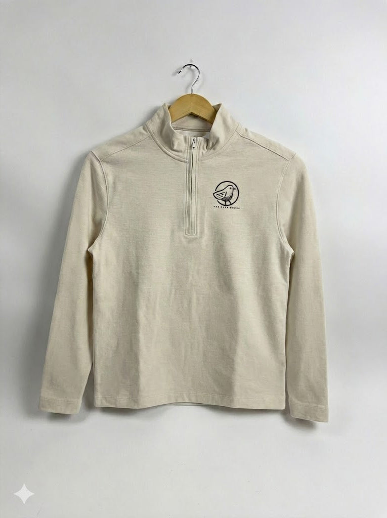 Birdie- Cream Performance Quarter Zip Adult Unisex