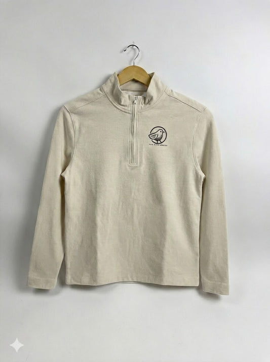 Birdie- Cream Performance Quarter Zip Adult Unisex