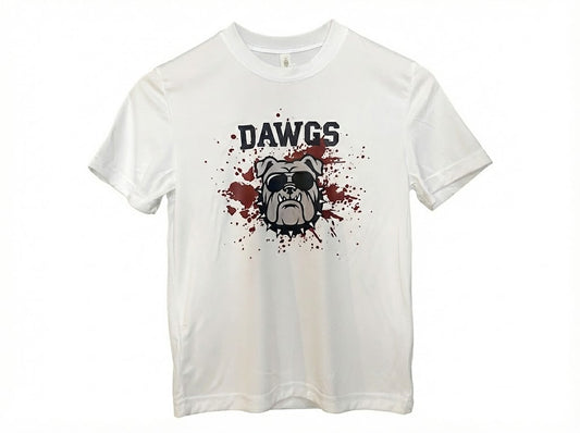 Dawg Head - White Graphic Dry Fit Tee Youth Unisex | SIP Boyz