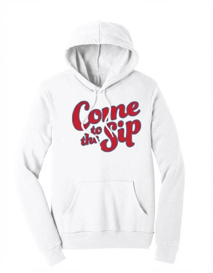 Come to the SIP - White Graphic Hoodie Adult Unisex | SIP Boyz