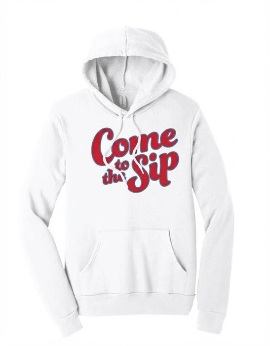 Come to the SIP - White Graphic Hoodie Adult Unisex | SIP Boyz