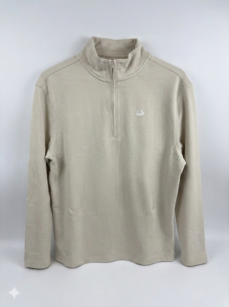 Bull White - Cream Authority Quarter Zip Adult Unisex | SIP Boyz
